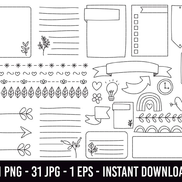 Bullet Journal Stickers Etsy