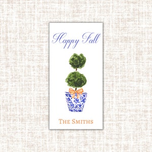 Thanksgiving/Fall Gift Tags-Personalized- Chinoiserie