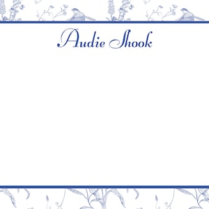Aangepaste Monogram Stationery | Blauwe Williow