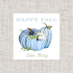 Blue Fall Gift Tags | Personalized