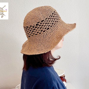 Crochet PDF Raffia Net Hat