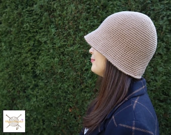 Modello PDF per cappello da pescatore all'uncinetto, modello semplice all'uncinetto