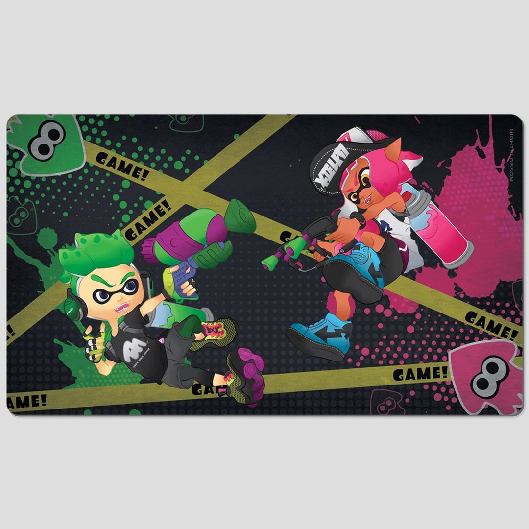 Splatoon Playmat Desk Mat Computer Office Card Games Pokemon Tcg Yugioh ...