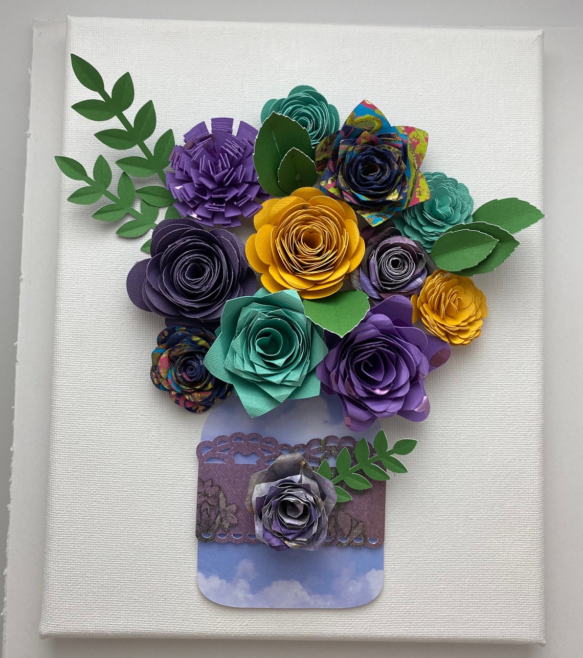 Quilled Flowers Flowers Home Decor Wall Hangings Purple Flowers Flowers