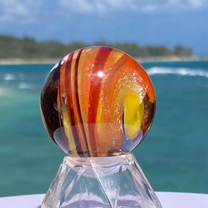 Ashes in glass Memorial Sun Cather Color:Electric Sunset-Burgundy/Orange/Yellow. Hanging Bail or Acrylic Stand, Pet Memorial Glass, Pendants
