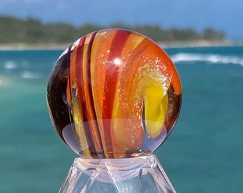 Ashes in glass Memorial Sun Cather Color:Electric Sunset-Burgundy/Orange/Yellow. Hanging Bail or Acrylic Stand, Pet Memorial Glass, Pendants