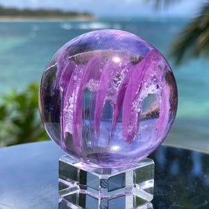 Cremated ashes in glass Sun Catcher (Translucent Lavender and Opaque Plum) Lifetime ashes to ashes glass keepsake. Lifetime Pet Memorial.