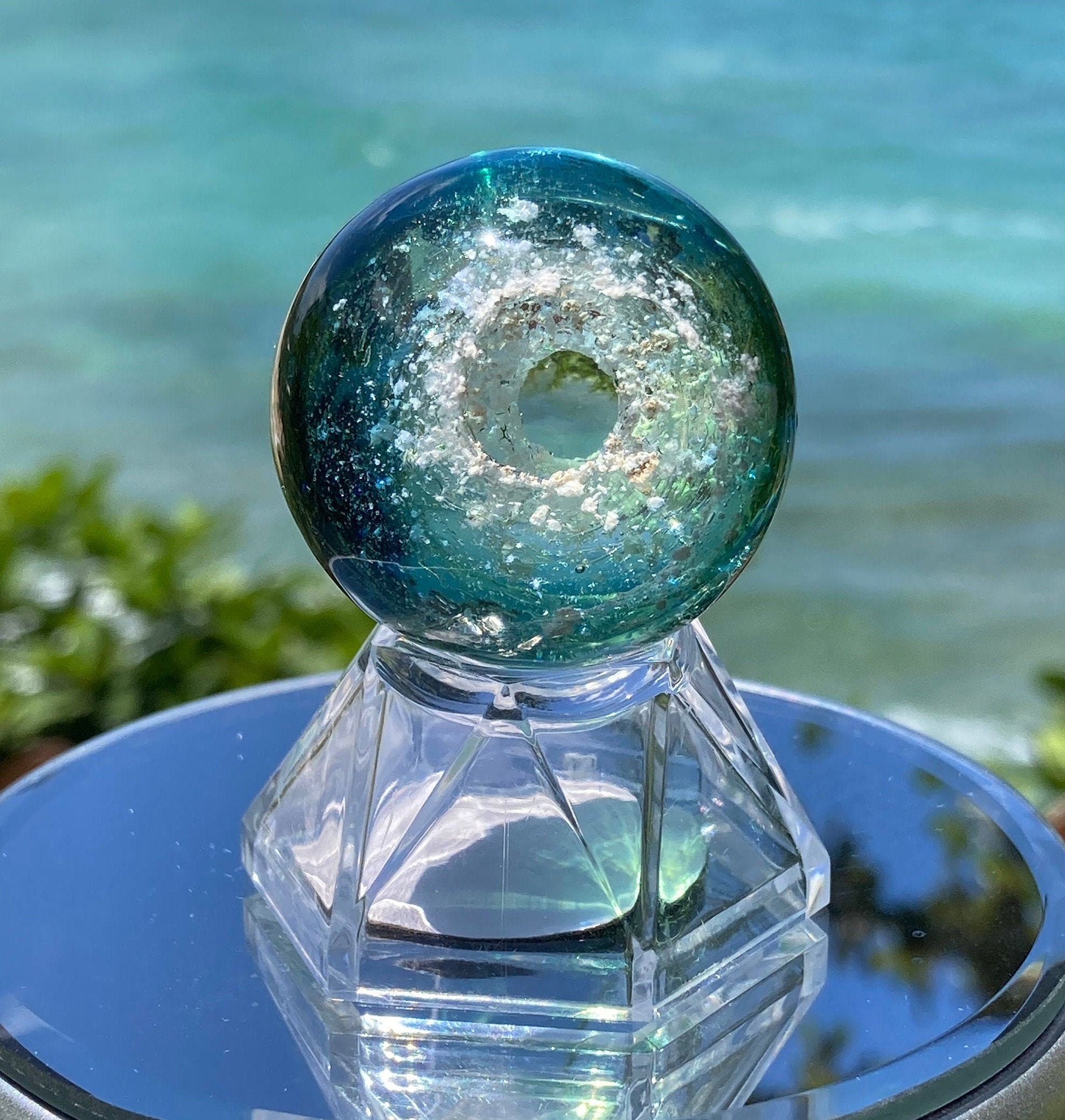 Memorial Sun Catcher Cremation Ash in Glass Etsy