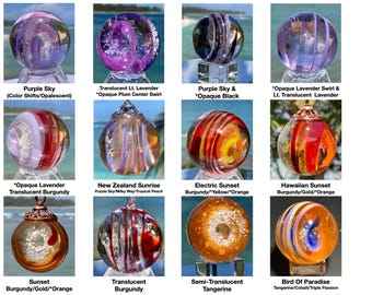 Sun Catcher COLOR CHARTS for Cremated Ashes In Glass (7 different color charts to choose from, 80+ colors) Ash Pendants-Necklaces-Key Chains