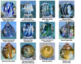 Color Chart for Memorial Sun Catcher with Cremation Ashes / Dog, Cat, any pet Memorial Gift / Ashes in Glass Keepsake / Quick Turnaround