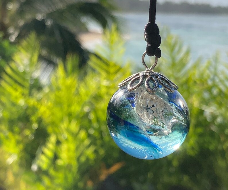 Cremated Ashes in Glass Sun Catcher colors Peacock/earth Etsy