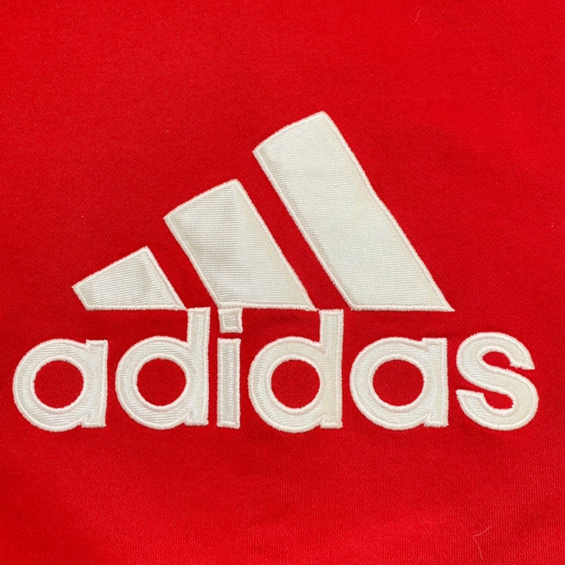 Y2k Adidas Essential Red Crew Neck Sweatshirt - Etsy