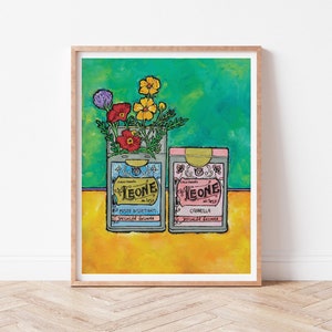 Italian food art print, Italian Mother&#39;s Day, Italian candy, Nonna gift, kitchen decor, Speciality food, Nostalgic food, Italy lover gift