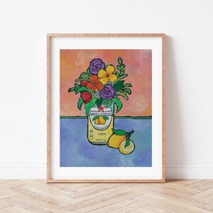 San Pellegrino Print, Italy Art print, Lemon kitchen art, Italian gift idea, citrus art, Italian kitchen decor, lemon gifts, soda can art