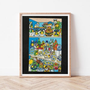 Italian Ceramics, Orvieto Art, Italian kitchen prints, Italy gifts for women, Italian shops, Italian pottery, Italy print, Ceramic painting
