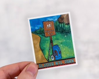 Highline Trail, Glacier National Park Sticker, Hiker Gift