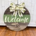 Welcome Fish Themed Door Sign With Fish Bow, 18 Door Hanger, Front Door ...