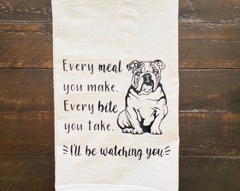 Hond keukenhanddoek, hond keuken decor, I'll Be Watching You, hondenras geschenken, aangepaste huisdier keukenhanddoeken, housewarming cadeau, huisdier liefhebbers geschenken