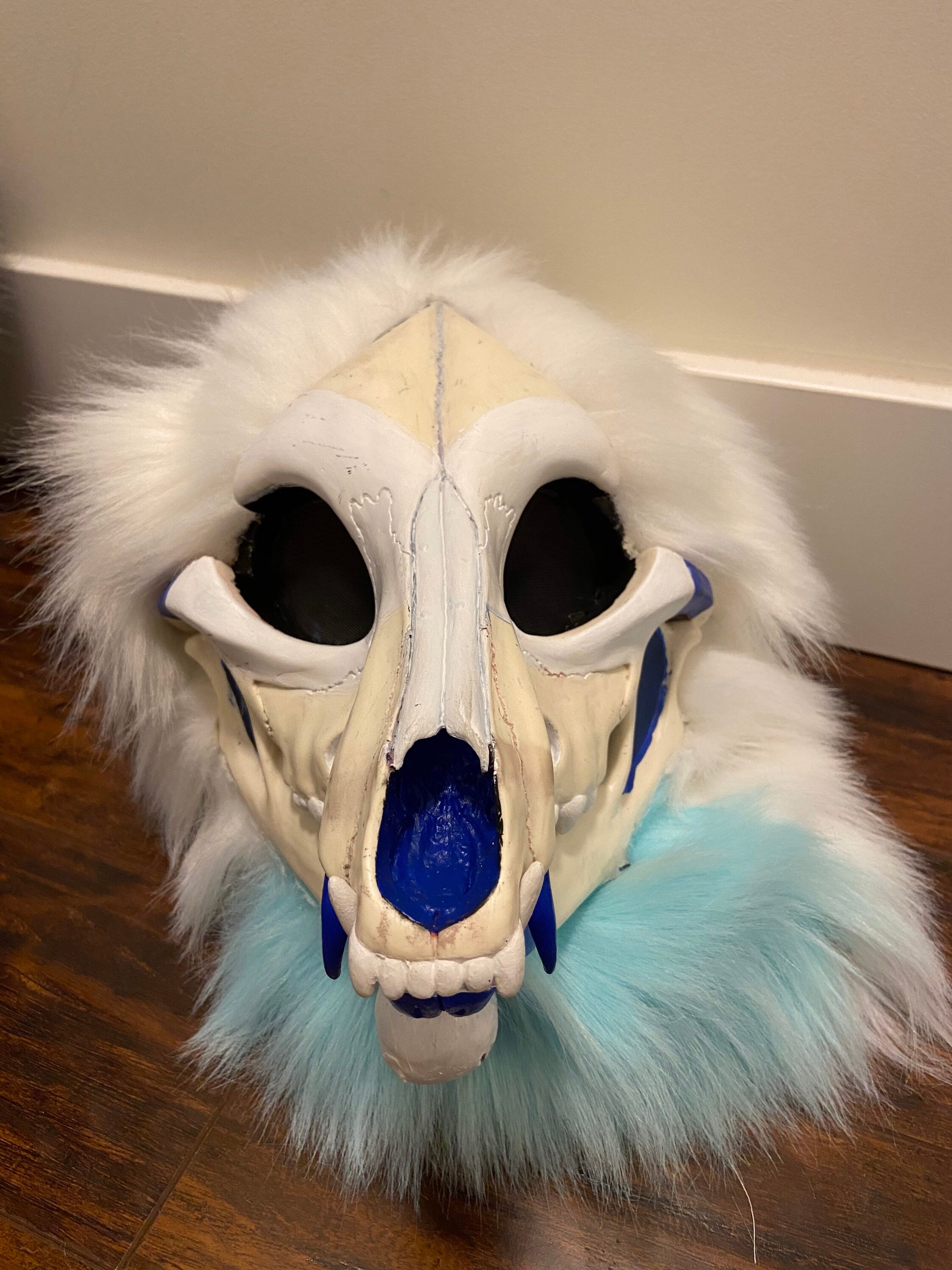 For sale white and blue Skulldog | Etsy