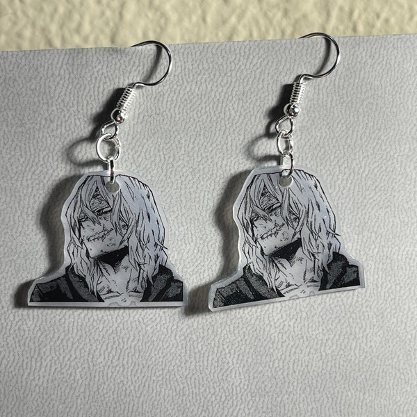 SHIGARAKI EARRINGS| anime accessories| manga panel jewelry|Handmade fashion jewelry| Manga earrings|