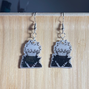 BAKUGO EARRINGS| anime accessories| manga panel jewelry|Handmade fashion jewelry| Manga earrings|