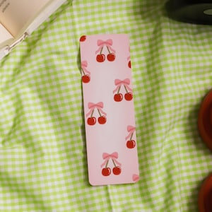 SWEET CHERRIES Matte Bookmark | Storybook Bookmark | Gift For Book Lovers | Gift For Friends | Gift For Readers | Cherry Bookmark