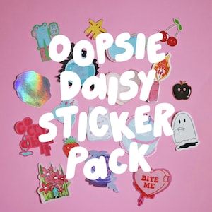 Lot d'autocollants OOPSIE DAISY SECONDS | Autocollants de qualité B | Stickers découpés mignons | Stickers pour journaux indésirables