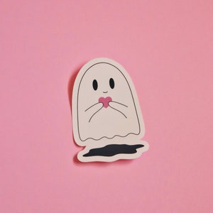 BOO-NARD With A HEART Clear Vinyl Sticker | Waterproof Matte Clear Die Cut | Ghost Sticker | Gift For Friends | Spooky Season | Junk Journal