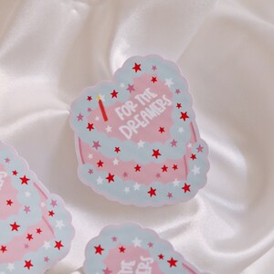 POUR LES RÊVEURS Autocollant en vinyle pour gâteau | Découpe brillante imperméable | Autocollant de gâteau mignon | cadeau pour elle | Cadeau pour amis | Sticker journal indésirable
