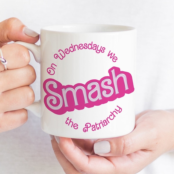 On Wednesdays we smash the patriarchy mug | Doll Font Mug | Feminist Mug | Feminist Gift Coffee Mug