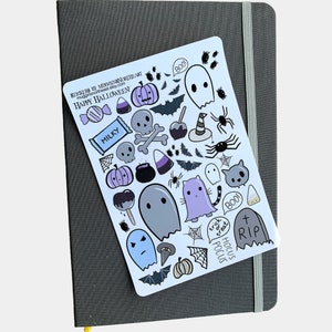 Pastel halloween planner stickers | Halloween bullet journal stickers | Halloween journal stickers | Cute Halloween stickers