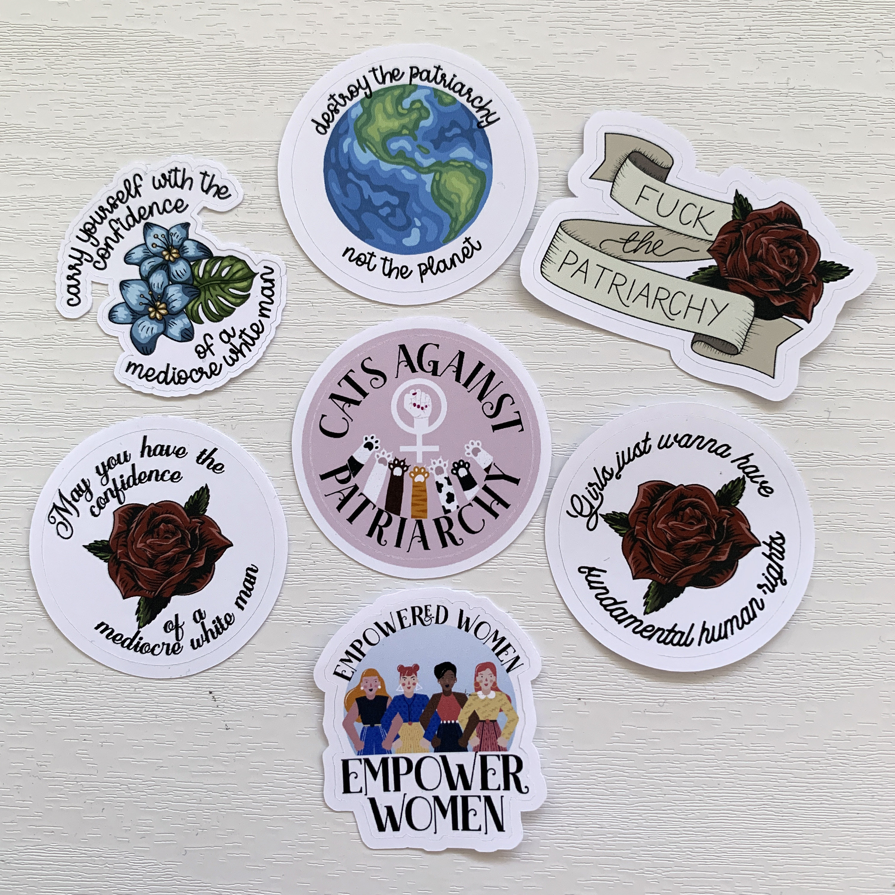 Feminist Stickers Feminist planner stickers Glossy vinyl | Etsy