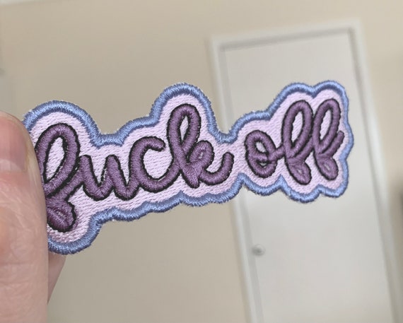 Goth Patches | Fuck Off Patch | Pastel Goth Patch | punk patches | Goth  embroidered iron on patch | Sew on patch