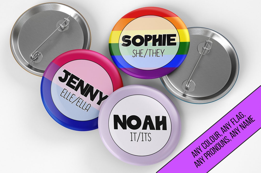 Bulk Pronoun Pin Pronoun Button Badge Pronouns Pin Button Pronoun