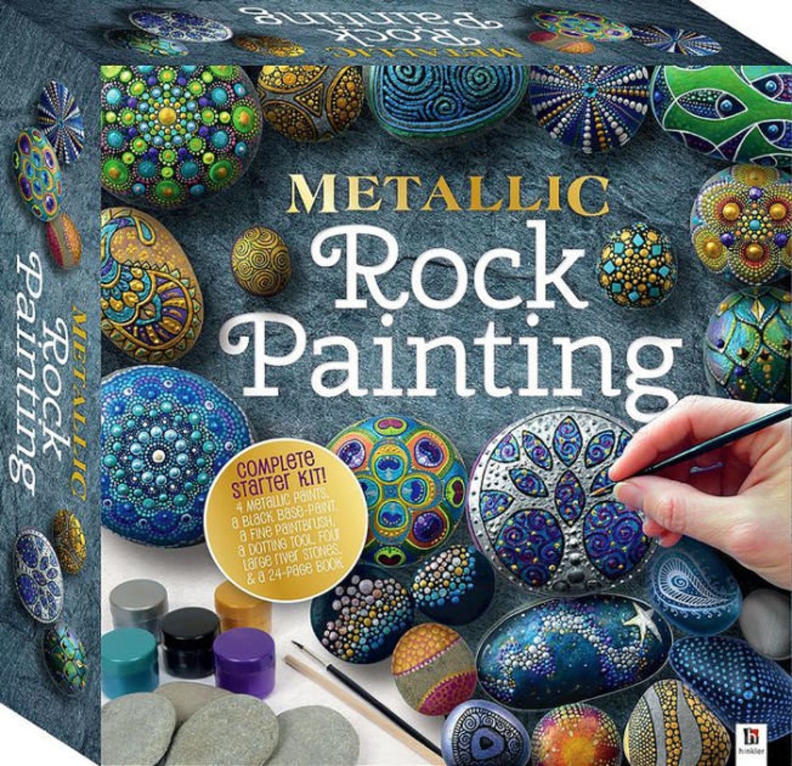 Paint Your Own Metallic Rock Painting Starter Kit Including Etsy UK