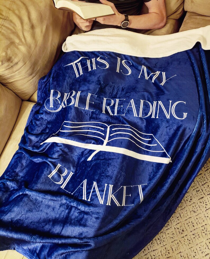 Unique Christian Bible reading throw blanket Special Etsy