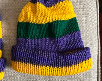 Adult Mardi Gras Beanie