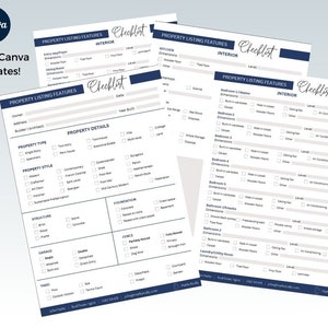 Real Estate Agent Home Features Checklist, Real Estate Walk Through Checklist, Listing Agent Walk Through Form, Home Features, Property Form