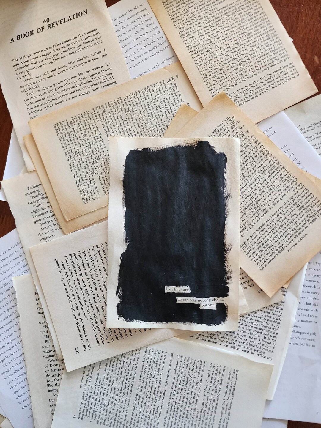 DIY Blackout Poetry Pages: 30 Pages Vintage Aged Book Papers Salvaged ...