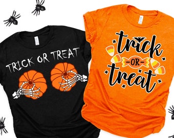 Halloween Boobie Pumpkin Shirt | Halloween Trick or treating shirt Fun Halloween Party