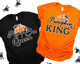 Cute Halloween Pumpkin Couple Shirt