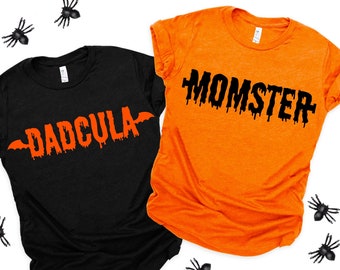 Halloween Momster and Dadcula Shirts
