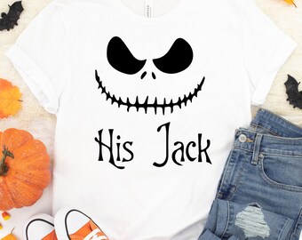 Disney Halloween Couples Shirt, Halloween Shirt, Trick or Treat t-shirt, Funny Halloween Shirt, Jack Skellington Shirt 2021 Cute, Disney