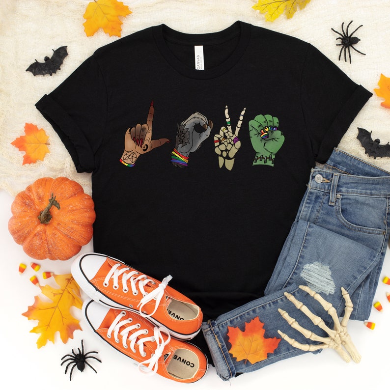 Halloween Monster Love Shirt Trick or Treat t-shirt Funny image 4