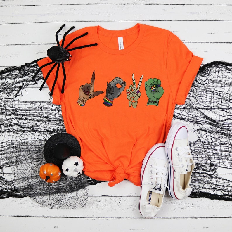 Halloween Monster Love Shirt Trick or Treat t-shirt Funny image 3