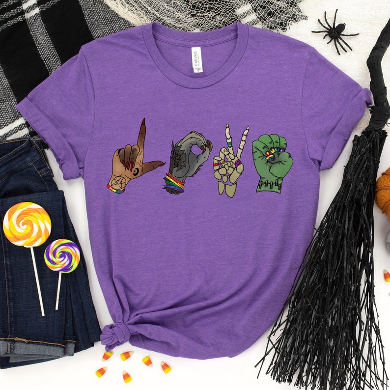 Halloween Monster Love Shirt Trick or Treat t-shirt Funny image 1