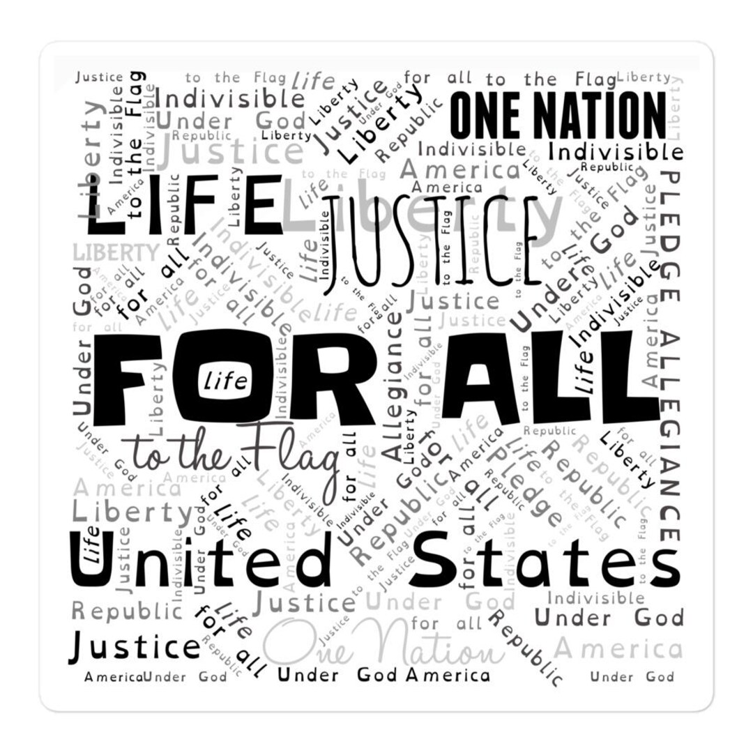 Pledge of Allegiance Sticker - Etsy