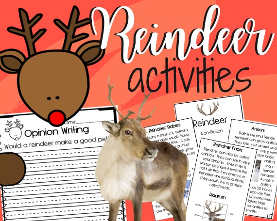 Reindeer Activities: Craft Book and Writing/ Printable/ Fun