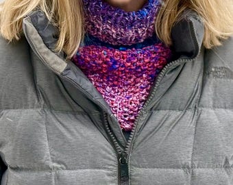 Bandana Cowl: Luxurious Neck Warmer.  No More Messy Scarves!