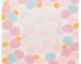 39.4"/Adeline Klam Furoshiki/100% Organic Cotton/Chrysanthemum Purple